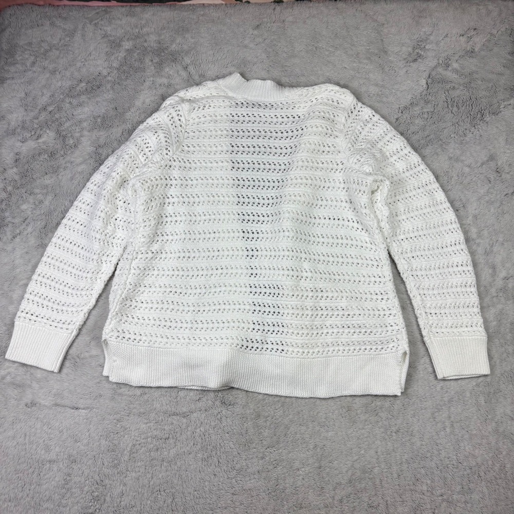 Lane Bryant Open Front Stitch Cardigan Long Sleeve Summer Coastal Beach 14-16 - Picture 9 of 10